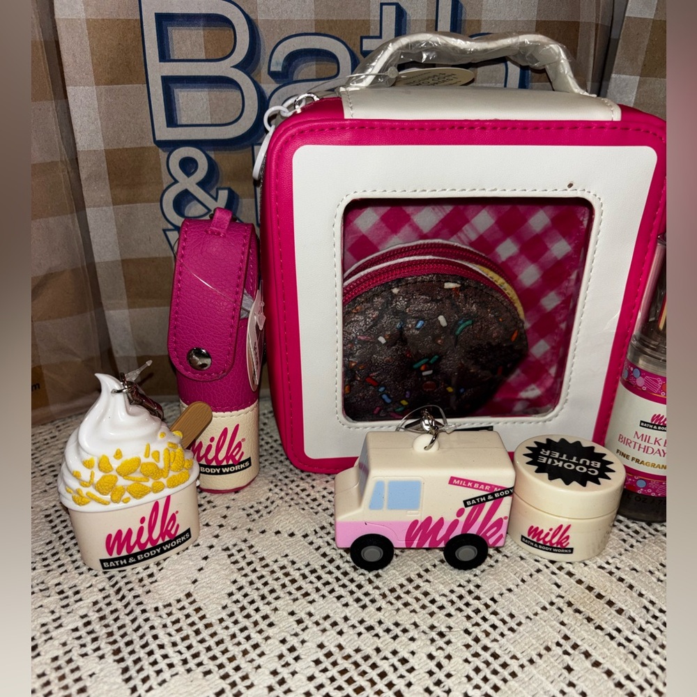 (2026) Bath and Body Works Milkbar Birthday Cake 9 piece Set - Pink - Picture 2 of 3
